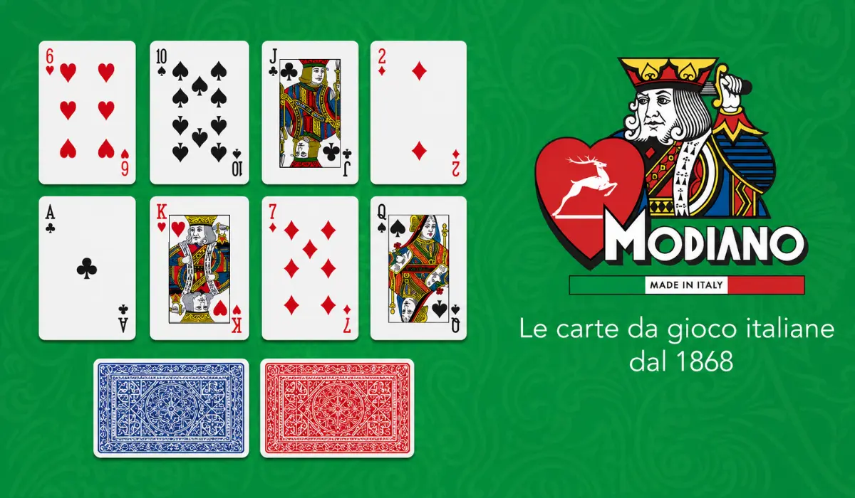 Modiano playing cards and brand logo
